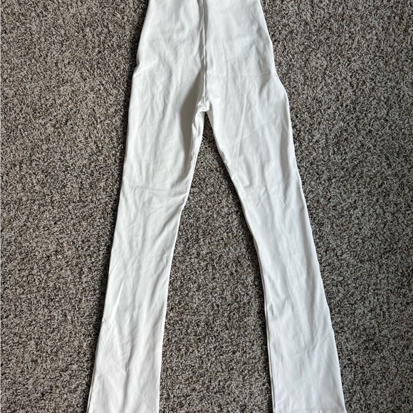 Port De Bras White Flare Pants with Ankle Slits | Size Small - Picture 3 of 6